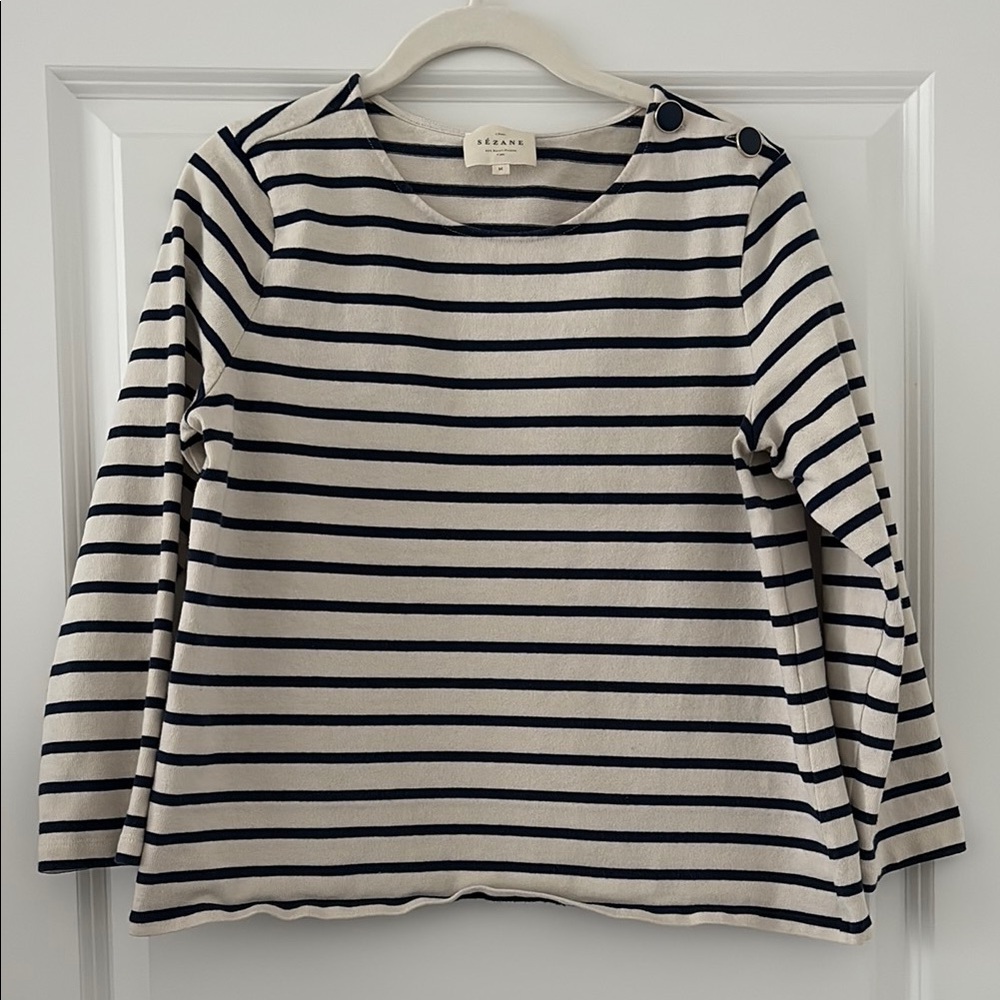 Sezane Mariniere - Navy/Ecru